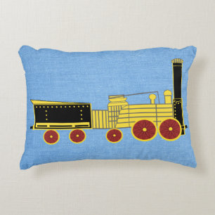 Old Steam Train Picture Boy Child Kids Decorative Cushion