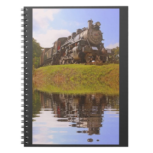 Old Steam Train Spiral Notebook (Front)