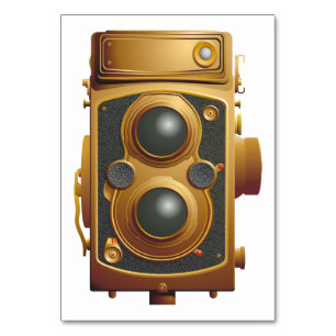 Old Steampunk Camera Table Number