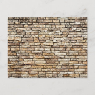 Old Stone Brick Wall Texture Postcard