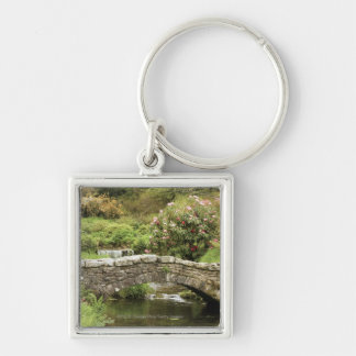 Old Stone Bridge Across A Stream In Dartmoor Park Key Ring