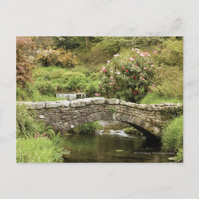 Old Stone Bridge Across A Stream In Dartmoor Park Postcard (Front)