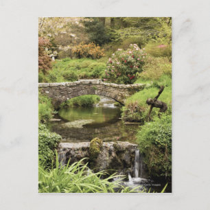 Old Stone Bridge Over A Stream In Dartmoor Park Postcard