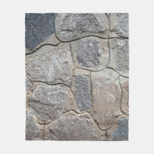 Old stone masonry textureabstract, architecture, h fleece blanket