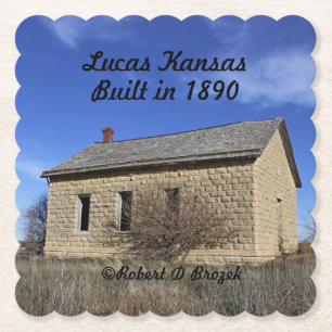 Old Stone School  Paper Coaster