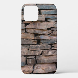 Old stone wall texture backgroundabstract, antique iPhone 12 case