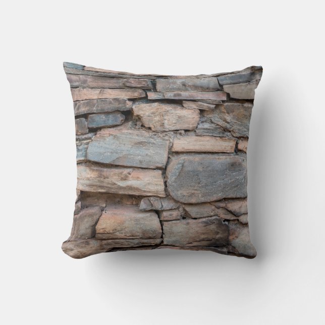Old stone wall texture backgroundabstract, antique cushion (Front)