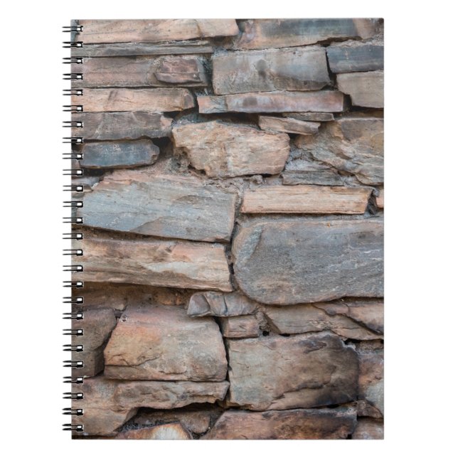 Old stone wall texture backgroundabstract, antique notebook (Front)