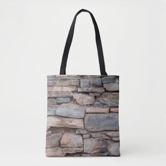 Old stone wall texture backgroundabstract, antique tote bag (Front)