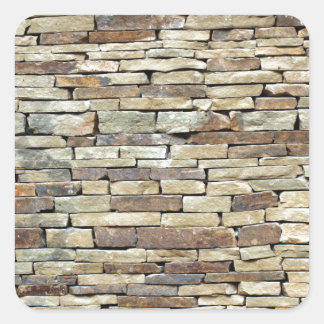 Old stone wall texture square sticker