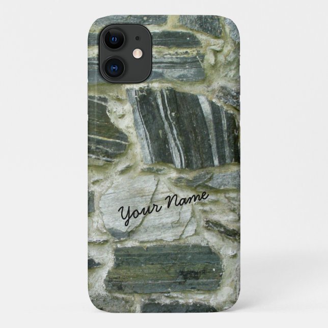 Old Stone Wall with Name Case-Mate iPhone Case (Back)