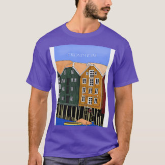 Old Storehouses Trondheim Norway 1 T-Shirt