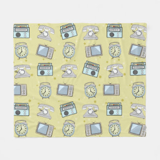 Old Stuff Pattern Fleece Blanket