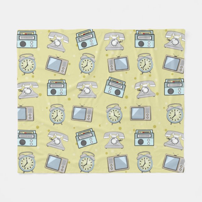 Old Stuff Pattern  Fleece Blanket (Front (Horizontal))
