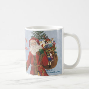Old Style Father Christmas in Blowing Snow Coffee Mug