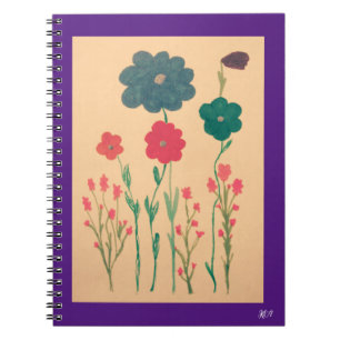 Old style floral nostalgia notebook