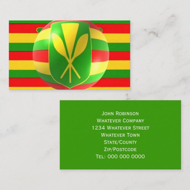 Old Style Hawaiian Flag Business Card (Front/Back)
