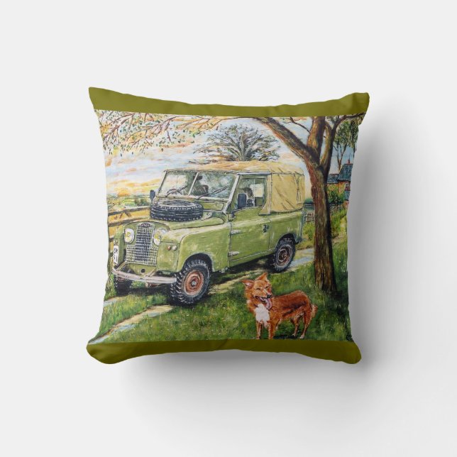 Old Style Land Rover Cushion. Cushion (Front)