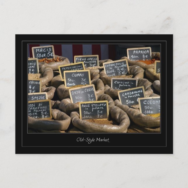 Old Style market Postcard (Front)