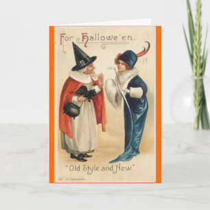 Old Style & New Halloween Wishes Card