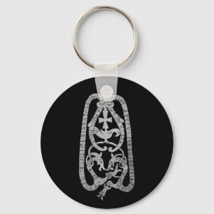 Old Swedish viking runestone Key Ring
