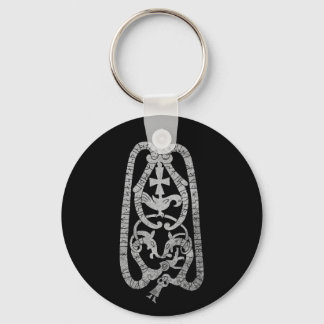 Old Swedish viking runestone Key Ring
