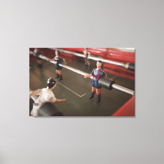 Old table football player canvas print (Front)