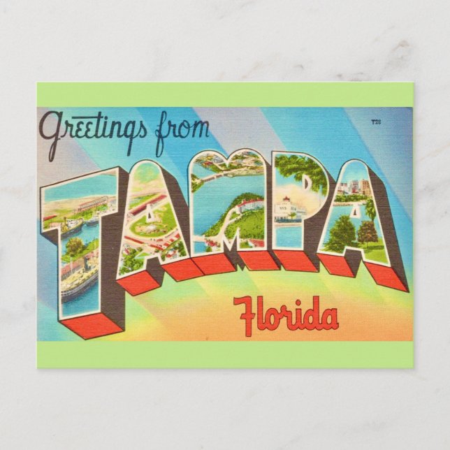 Old Tampa Florida Postcard (Front)