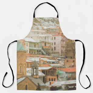 Old Tbilisi historical buildings. Caucasus Travel Apron