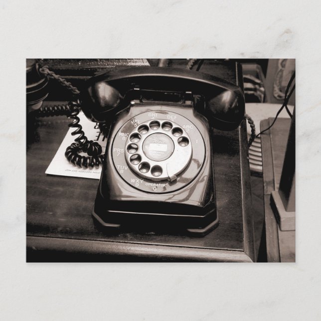 Old Telephone Postcard (Front)