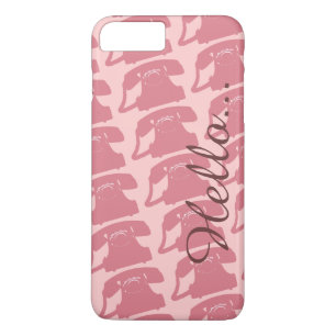 old telephones pattern hello Case-Mate iPhone case