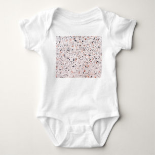 Old terrazzo texture, hamper pattern. baby bodysuit