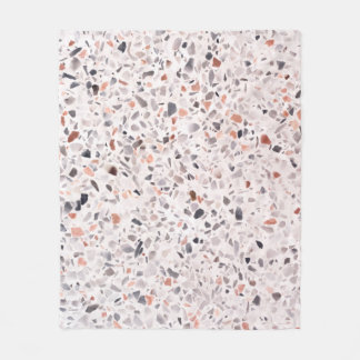 Old terrazzo texture, hamper pattern. fleece blanket