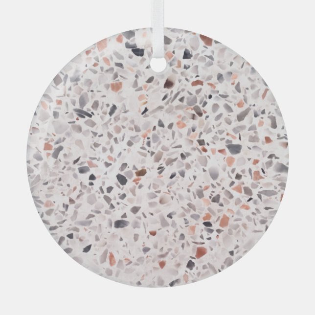 Old terrazzo texture, hamper pattern. glass tree decoration (Front)