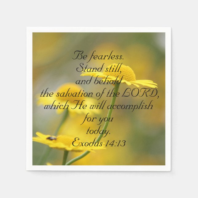 Old Testament Bible Scripture Quote – Exodus 14:13 Napkin (Front)