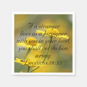 Old Testament Bible Scripture Quote – Leviticus 19 Napkin