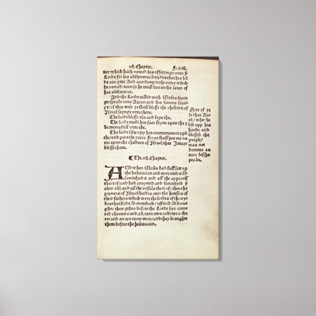 Old Testament text page Canvas Print (Front)