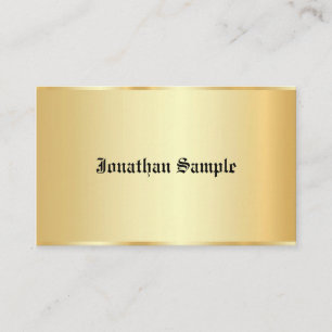 Old Text Personalised Glamour Faux Gold Template Business Card