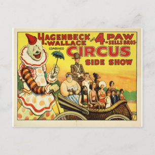 Old time Circus Postcard