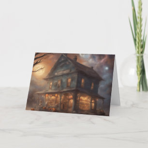 Old time General store on Halloween Night Card