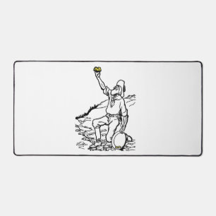 Old Time Gold Miner Prospector Desk Mat