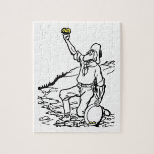 Old Time Gold Miner Prospector Jigsaw Puzzle