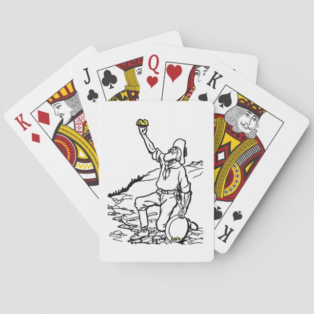 Old Time Gold Miner Prospector Playing Cards (Back)
