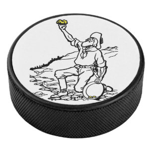 Old Time Gold Prospector Hockey Puck