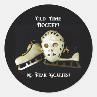 Old Time Hockey! Classic Round Sticker