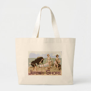 Old Time Jersey Shore Large Tote Bag
