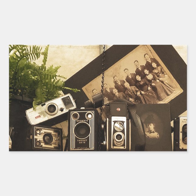 Old Time Photography Rectangular Sticker (Front)