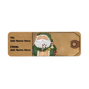 Old Time Santa Gift Labels