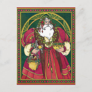 Old Time Santa Holiday Postcard