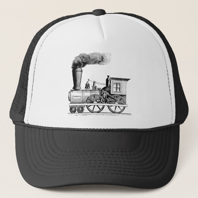 Old Time Steam Locomotive Trucker Hat (Front)